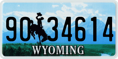 WY license plate 9034614