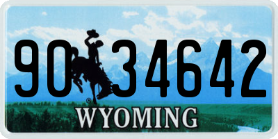 WY license plate 9034642