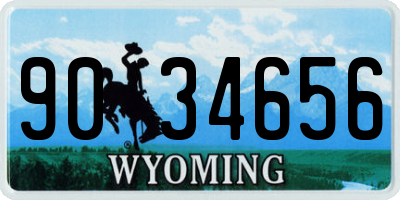 WY license plate 9034656