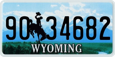 WY license plate 9034682