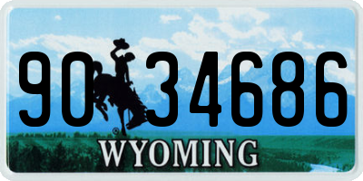 WY license plate 9034686