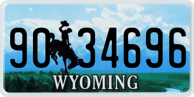 WY license plate 9034696