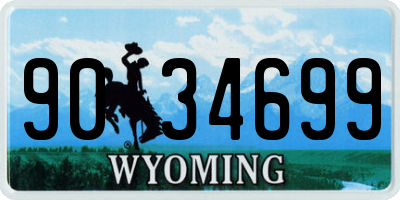 WY license plate 9034699