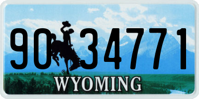WY license plate 9034771
