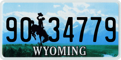 WY license plate 9034779