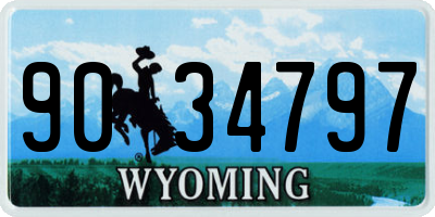 WY license plate 9034797