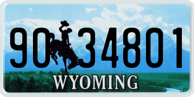 WY license plate 9034801