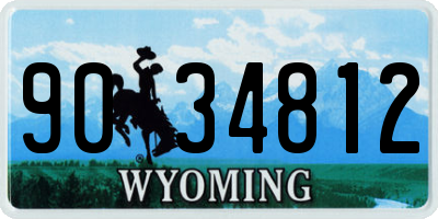 WY license plate 9034812