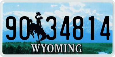 WY license plate 9034814