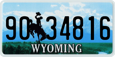 WY license plate 9034816