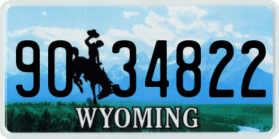 WY license plate 9034822