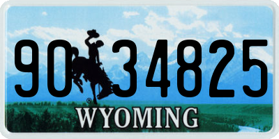 WY license plate 9034825
