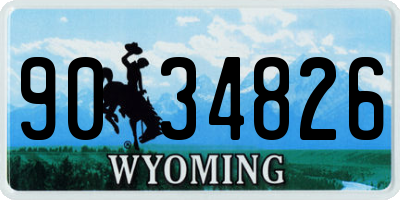 WY license plate 9034826