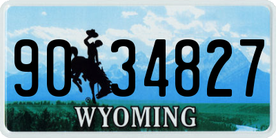 WY license plate 9034827