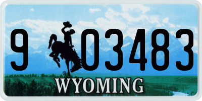 WY license plate 903483