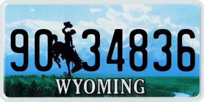 WY license plate 9034836