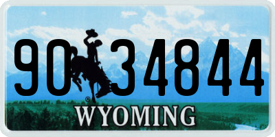 WY license plate 9034844