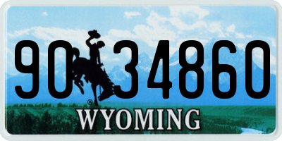 WY license plate 9034860