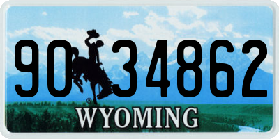 WY license plate 9034862