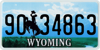 WY license plate 9034863