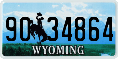 WY license plate 9034864