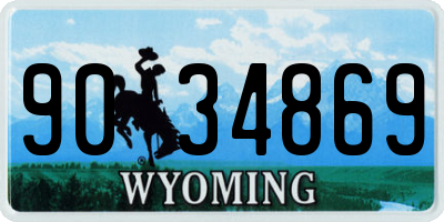 WY license plate 9034869