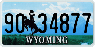 WY license plate 9034877