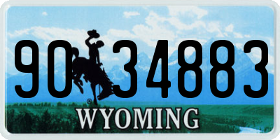 WY license plate 9034883