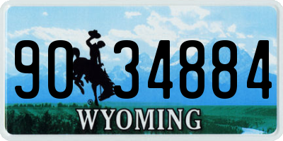 WY license plate 9034884