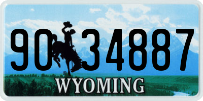 WY license plate 9034887