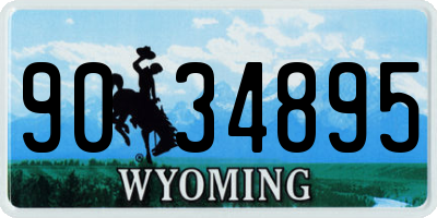 WY license plate 9034895