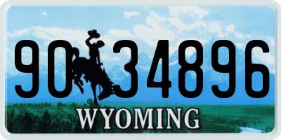 WY license plate 9034896