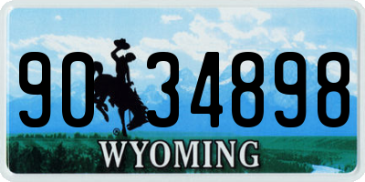 WY license plate 9034898