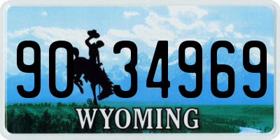 WY license plate 9034969