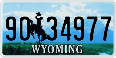WY license plate 9034977