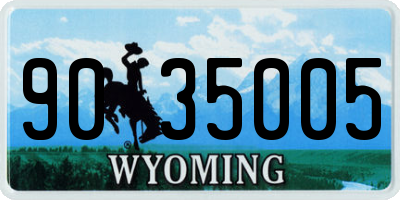 WY license plate 9035005