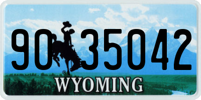 WY license plate 9035042