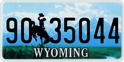WY license plate 9035044