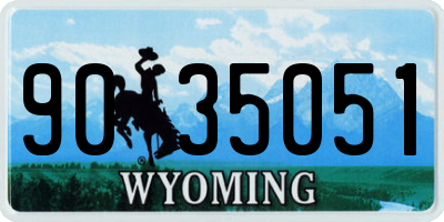 WY license plate 9035051