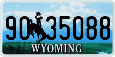 WY license plate 9035088