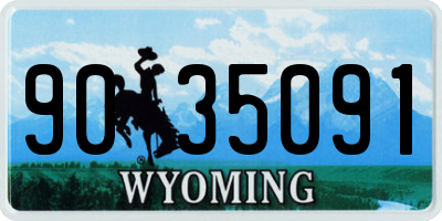 WY license plate 9035091