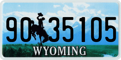 WY license plate 9035105
