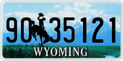 WY license plate 9035121