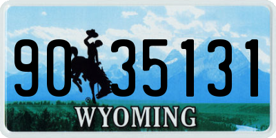 WY license plate 9035131