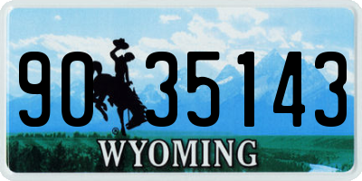 WY license plate 9035143