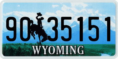 WY license plate 9035151