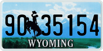 WY license plate 9035154