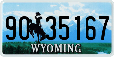 WY license plate 9035167