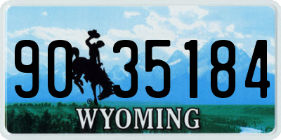WY license plate 9035184