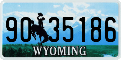WY license plate 9035186